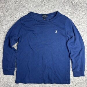 Polo Ralph Lauren Shirt Boys 6 Crewneck Long Sleeve White Pony Casual Basic Prep